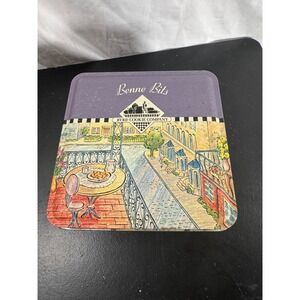 Vintage Byrd Cookie Company Benne Bits Savannah Georgia Tin Street Scene Decor